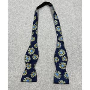 All Silk Adjustable Floral Bow Tie